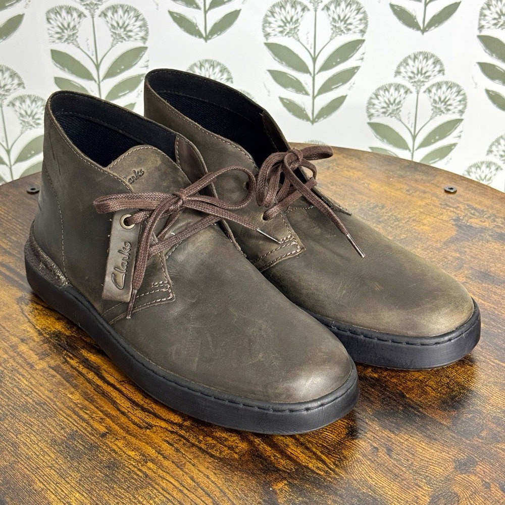 Clarks MI-X Men's Brown Leather Chukka Ankle Boots Lace Up US 9 EU 42